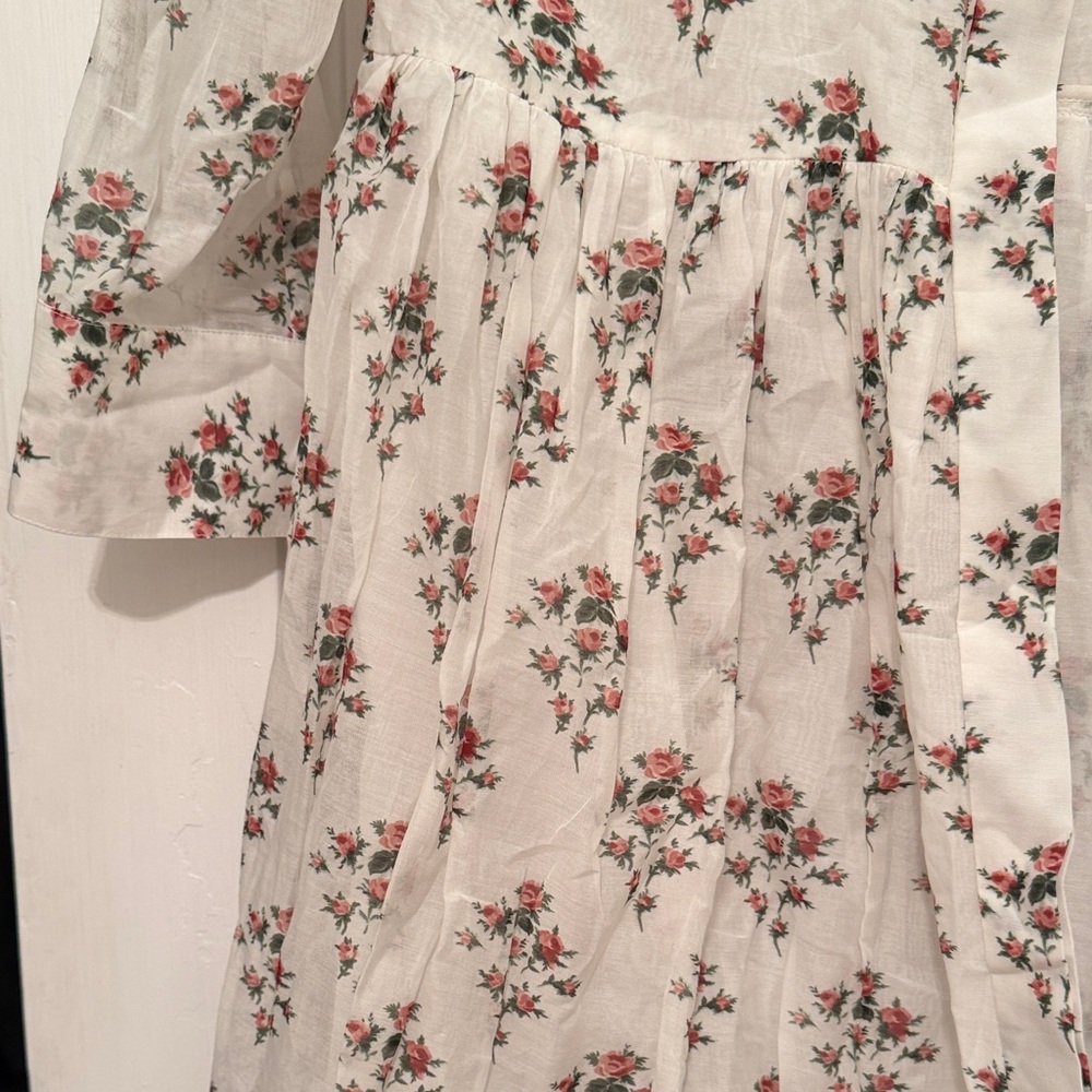 Brock collection shirtdress Floral White Maxi Dress 6 - Picture 7 of 7
